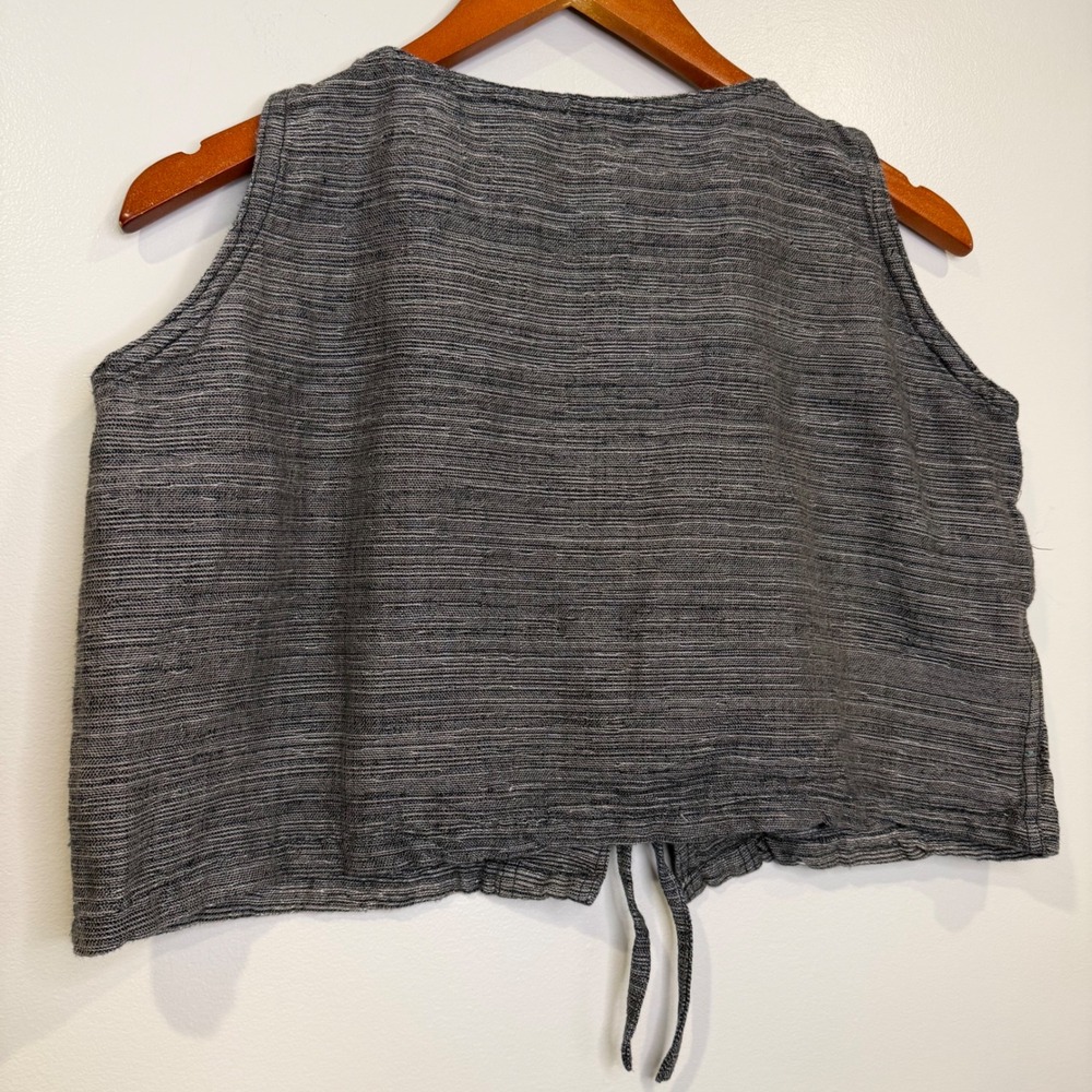 Womens Camp Peace Vest‎ One Size Lace Up Handmade Cotton Boho Indie Festival - Picture 5 of 8